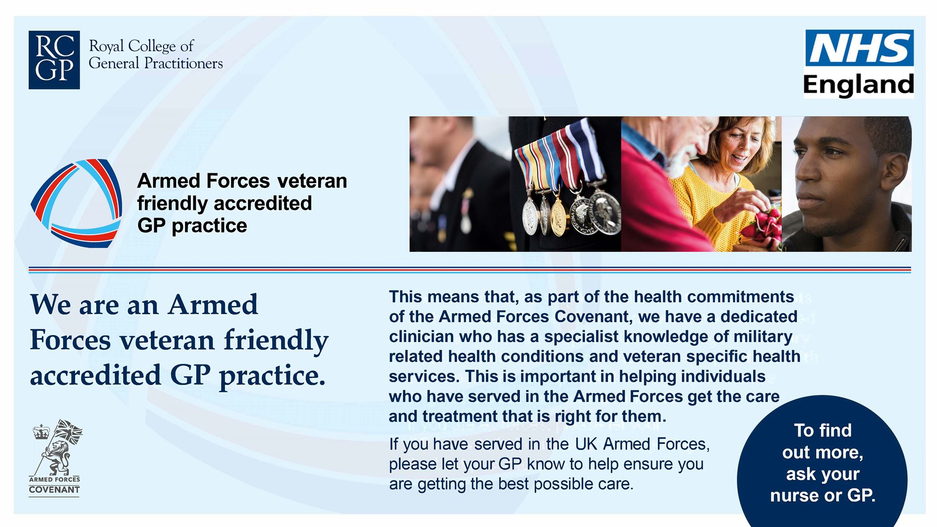 Accredited as a Veteran Friendly Practice